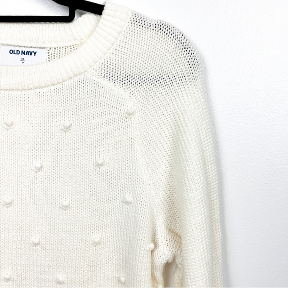Old Navy White Knit Crewneck Sweater - Picture 2 of 10